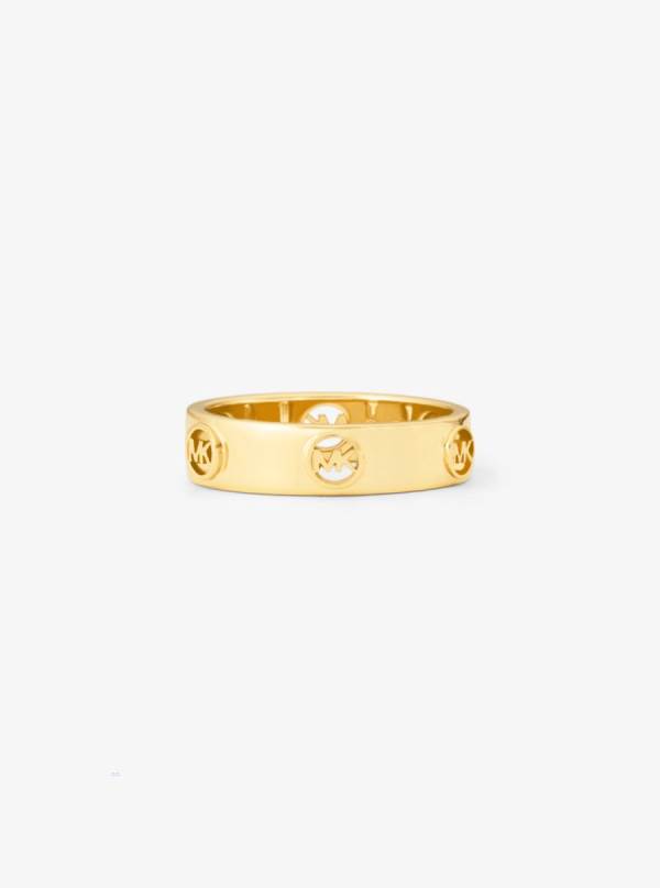 Damske Prstene Michael Kors Precious Metal-Plated Sterling Silver Zlate - Šperky Michael Kors Levně | EZSHN-5672